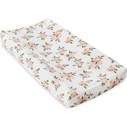 Little Unicorn Cotton Muslin Changing Pad Cover in Watercolor Roses