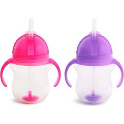 Munchkin Any Angle Click Lock Weighted Straw Trainer Cup 2-pack