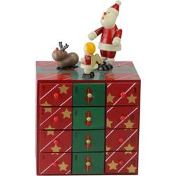 Northlight Seasonal 10in. Advent Storage Calendar Box Red