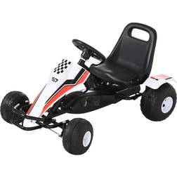 Aosom Pedal Go Kart Children Ride on Car w/ Adjustable Seat, Plastic Wheel