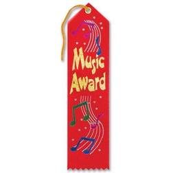 Beistle 2 x 8 Music Award Ribbon; 9/Pack AR062