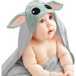 Lambs & Ivy Star Wars The Child/Baby Yoda/Grogu Gray Hooded Baby Bath Towel