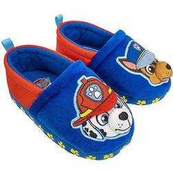 Paw Patrol Boy s Chase and Marshall A-Line Plush Slipper Blue Red Toddler Size 11/12