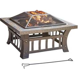 Accents Wood Fire Pit 30" Steel American Flag