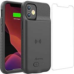 Alpatronix Battery Case + Screen Protector for iPhone 12/12 Pro
