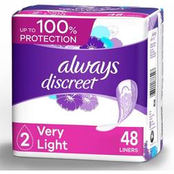 Always Discreet Incontinence Liners, Very Light Absorbency, Regular Length, Count