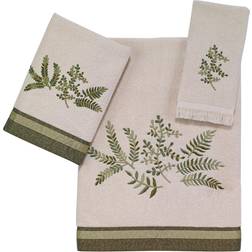 Avanti Linens Embroidered Hand Guest Towel White, Green