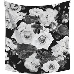 RoomMates Black And White Floral Tapestry, black/ white