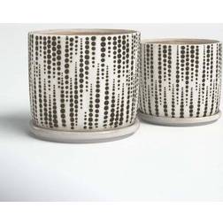 Benjara Natale Jarus 2-Piece Ceramic Pot Planter