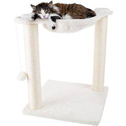 Petmaker Cat Tree and Scratcher- Two Sisal Scratching Posts, Hammock Style Lounging Bed