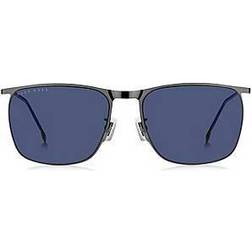 HUGO BOSS sunglasses with blue lenses and sleeves