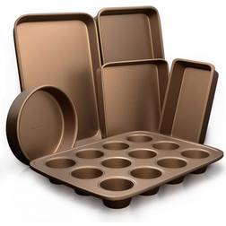 NutriChef 6-Pieces Kitchen Baking Pans Oven Tray