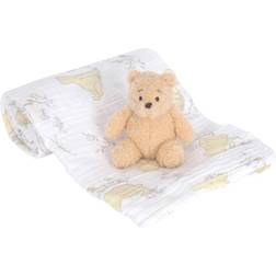 Lambs & Ivy Winnie The Pooh Swaddle Blanket Plush Gift Set 2pk
