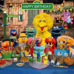 Sesame Street Backdrop First Birthday Party Supplies Decorations 1st Girl Boy Banner Photography Background