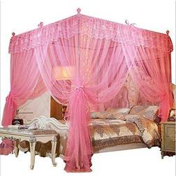 Mengersi 4 Corners Post Canopy Bed Curtains Cozy