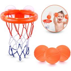Fun Basketball Hoop & Balls Playset For Little Boys & Girls Bathtub Shooting Game For Kids & Toddlers 3 Balls Included
