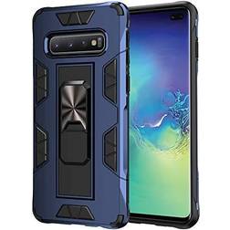 Samsung Galaxy S10 Plus Case Samsung Galaxy S10 Case Military Grade Built-in Kickstand Case Holder Armor Heavy Duty Shockproof Cover Protective for Samsung Galaxy S10 Plus Phone Case (Blue)
