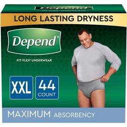 Depend Fit-Flex Adult Incontinence Underwear 44-pack