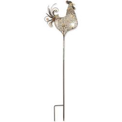 Zingz & Thingz 9.25" Iron Rooster Garden Stake Gold