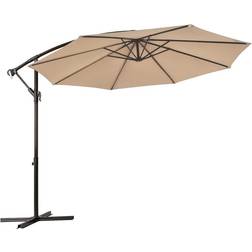 Costway 10FT Patio Offset Hanging Umbrella Easy Tilt Adjustment Backyard