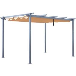 Aleko Aluminum Outdoor Retractable Canopy Pergola
