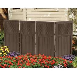 Suncast FSW4423 Backyard and Garden Patio Rust-Resistant Screen Gate/Fence Java