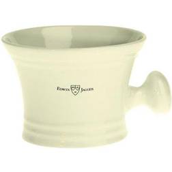 Edwin Jagger Ivory Porcelain Shaving Soap Bowl w/ Handle