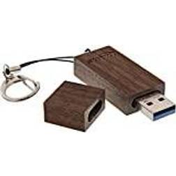 InLine Woodstick USB 3.0 förvaringspinne 64GB Walnuss-holz