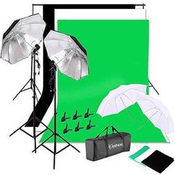 Kshioe background support system with 4 Reflector Umbrellas 2mx3m