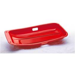 Frost Rush Plastic Toboggan Snow Sled with Pull Rope 1 Pack Hot Red Hot Red