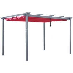 Aleko Aluminum Outdoor Retractable Canopy Pergola