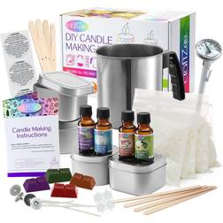 CraftZee Candle Making Kit DIY Home Decor, Office Decor, Art, Crafts Includes 4 Soy Wax Bag, 4 Fragrance Oil, 4 Candle Molds Birthday Gifts for Women, House Warming Gifts New Home