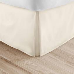 Home Collection Comfort Luxury Pleated Valance Sheet White, Beige