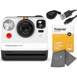 Polaroid Now I-Type Instant Film Camera Black & White Bundle with a Color i-Type Film Pack (8 Instant Photos) and a Lumintrail Cleaning Cloth