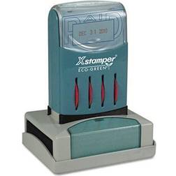 Xstamper ECO-GREEN 66210 VersaDater Message Dater, PAID, Blue/Red