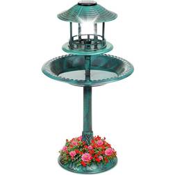 Best Choice Products Solar Outdoor Bird Bath Pedestal Fountain Garden