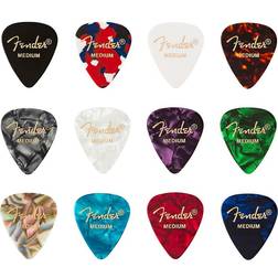 Fender 351 Shape Celluloid Medley Guitar Picks (12-Pack) Medium 12 Pack