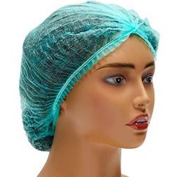 200 Pack Disposable Hair Covers, 21" Bouffant Food Service Hair Nets Kitchen, Cafeteria, Sleeping