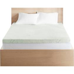 Clean Spaces 3" Green Tea Foam with Cooling Removable Cover Mattress Topper