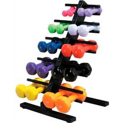 Cando Dumbbell Set with Floor Rack