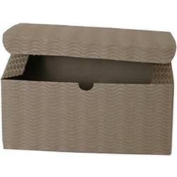 Jam Paper 8x8x3.5 Kraft Corrugated Wave Open Lid Gift Boxes Sold individually