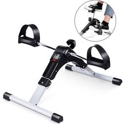 Costway Folding Fitness Pedal Stationary Under Desk Indoor Exercise Bike for Arms Legs