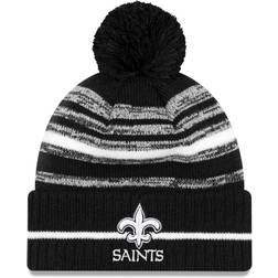 New Era Orleans Saints 2021 Sideline Sport Pom Cuffed Knit Beanie Sr