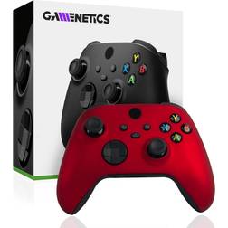 Gamenetics Custom Official Wireless Bluetooth Controller for Xbox Series X/S and Xbox One Console Un-Modded Video Gamepad Remote (Soft Touch Crimson Red)