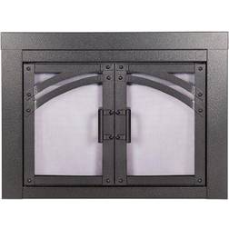 Pleasant Hearth Axel Large Glass Fireplace Doors