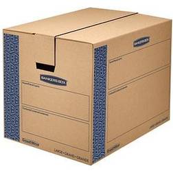 Bankers BoxÂ SmoothMove 24" x 18" x 18" Moving Box, Blue/Kraft, 6/Bundle (0062901) Brown