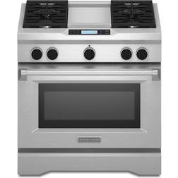 KitchenAid 36-Inch 4-Burner with Steam-Assist Oven, Dual