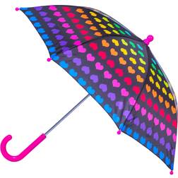 Wildkin Kids Umbrella for Boys and Girls (Rainbow Hearts)
