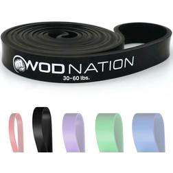 WOD Nation Pull Up Assistance Band Best for Pullup Assist Chin Ups Resistance Bands Exercise Stretch Mobility Work & Serious Fitness 41 inch Straps Single Band