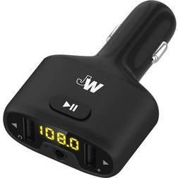 Just Wireless FM Transmitter 3.5mm with 2.4A/12W 2-Port